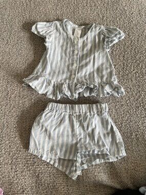 2/$20 Bundle - Light Blue Striped Baby Set